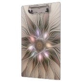 Joyful Flower Abstract Beige Brown Floral Fractal Klembord (Links)