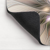 Joyful Flower Abstract Beige Brown Floral Fractal Muismat (Hoek)