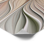 Joyful Flower Abstract Beige Brown Floral Fractal Poster (Hoek)