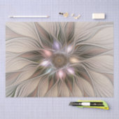 Joyful Flower Abstract Beige Brown Floral Fractal Tissuepapier (Craft)