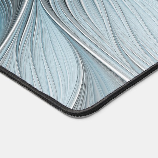 Joyful Flower Abstract Blue Gray Floral Fractal Bureaumat (Hoek)