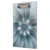 Joyful Flower Abstract Blue Gray Floral Fractal Klembord (Links)