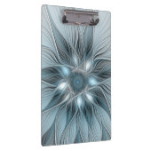 Joyful Flower Abstract Blue Gray Floral Fractal Klembord (Rechts)