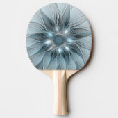 Joyful Flower Abstract Blue Gray Floral Fractal Tafeltennisbatje (Achterkant)