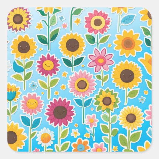 Joyful Flower Stickers voor kinderen (Voorkant)