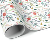 Joyful Foliage Holiday Cadeaupapier (Rol Hoek)