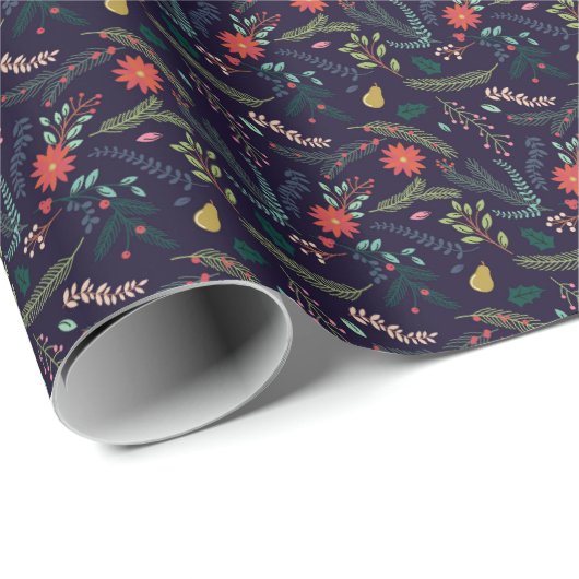 Joyful Foliage Holiday Cadeaupapier (Rol Hoek)