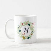 Joyful Foliage Holiday Wreatmonogram Koffiemok (Links)