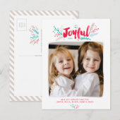 Joyful Foliage Kerstfeestdag Briefkaart (Voorkant / Achterkant)