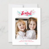 Joyful Foliage kerstfeestdag — Magnetic Card Magnetische Uitnodiging (Voorkant)