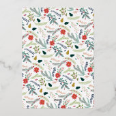 Joyful Foliage | Kerstfoto Folie Feestdagenkaart (Achterkant)