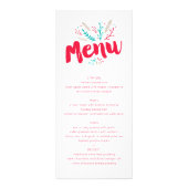 Joyful Foliage Kerstmenu Reclamekaart (Voorkant)