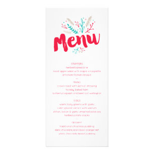 Joyful Foliage Kerstmenu Reclamekaart