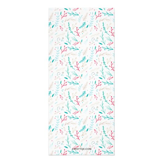 Joyful Foliage Kerstmenu Reclamekaart (Achterkant)