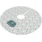 Joyful Foliage Monogram Kerstboom Rok (Gekanteld)