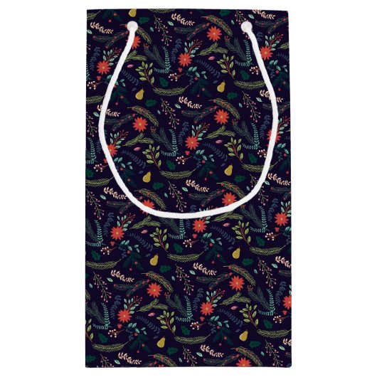 Joyful Foliage Personalized Holiday Klein Cadeauzakje (Achterkant)