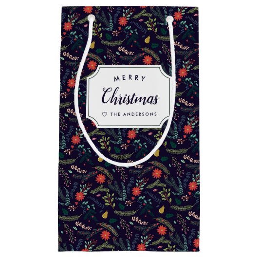 Joyful Foliage Personalized Holiday Klein Cadeauzakje (Voorkant)