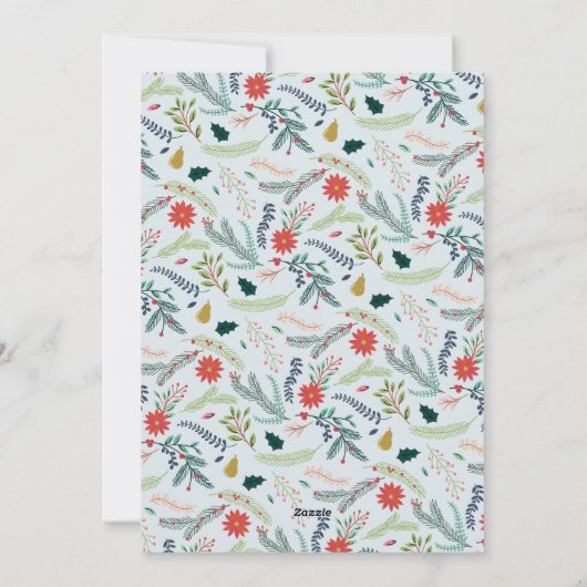 Joyful Foliage | Vakantieknopkaart Feestdagenkaart (Achterkant)