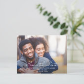 Joyful Fun Photo Wedding Sla de datum op Briefkaart (Staand voorkant)