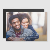 Joyful Fun Photo Wedding Sla de datum op Magnetische Uitnodiging (Voorkant / Achterkant)