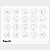 Joyful Garden Bird Classic Round Sticker (Vel)