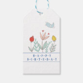 Joyful Garden Bird Label Cadeaulabel (Voorkant)