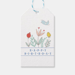 Joyful Garden Bird Label Cadeaulabel