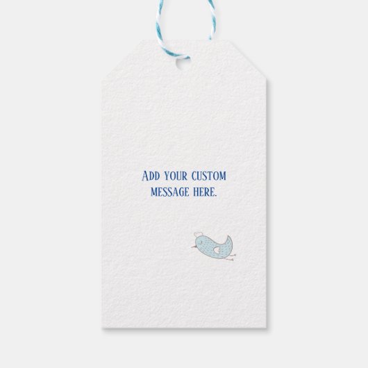 Joyful Garden Bird Label Cadeaulabel (Achterkant)