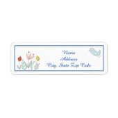 Joyful Garden Bird Return Address Label (Voorkant)