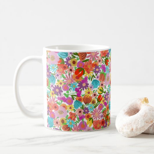 Joyful Garden Bloom Koffiemok (Met donut)