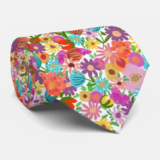 Joyful Garden Bloom Stropdas (Opgerold)