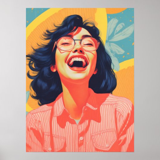 Joyful Gaze: Het geluk omarmen Poster (Voorkant)