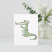Joyful Gharial Gavial Crocodile Briefkaart (Staand voorkant)