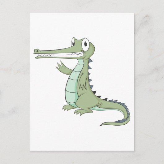Joyful Gharial Gavial Crocodile Briefkaart (Voorkant)