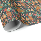 Joyful Gingerbread Houses - Classic Christmas Cadeaupapier (Rol Hoek)