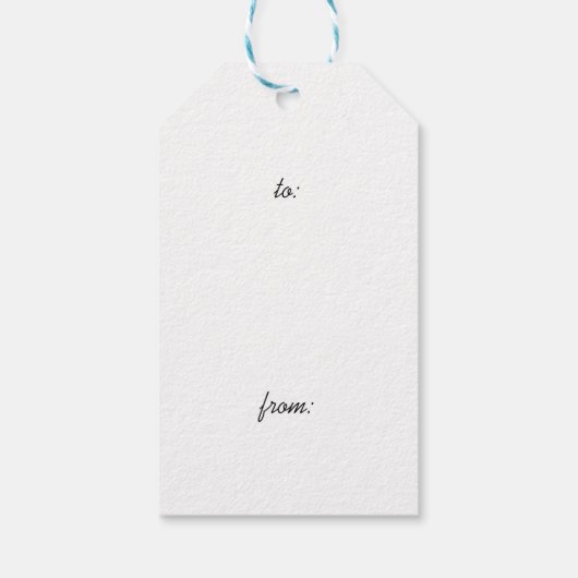 Joyful Gold Brush Script Typografie Vakantie Cadeaulabel (Achterkant)