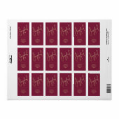JOYFUL Gold Faux Folie Cranberry-adres Etiket (Full Sheet)