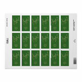 JOYFUL Gold Faux Folie Green-kerstadres Etiket (Full Sheet)