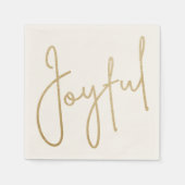 JOYFUL Gold Faux Folie Servet (Voorkant)