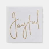 JOYFUL Gold Faux Folie Silver Servet (Voorkant)