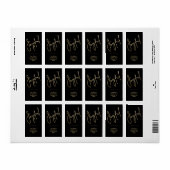 JOYFUL Gold Faux Folie - Zwarte Kerstadres Etiket (Full Sheet)