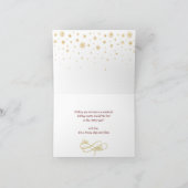 Joyful Gold Lijst 3 PHOTO Holiday Greep Card Feestdagen Kaart (Binnen)