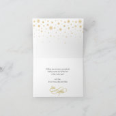 Joyful Gold Lijst 3 PHOTO Holiday Greep Card Feestdagen Kaart (Binnen)