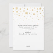 Joyful Gold Lijst Kerstmis 3 FOTO Greep Feestdagenkaart (Achterkant)