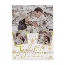 Joyful Gold Lijst Modern Script 4 FOTO Groet