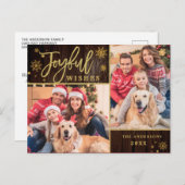 Joyful Gold Lijst Moderne Manuscript 2 van de FOTO Briefkaart (Voorkant / Achterkant)