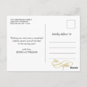 Joyful Gold Lijst Moderne Manuscript 2 van de FOTO Briefkaart (Achterkant)