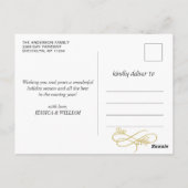 Joyful Gold Lijst Moderne Manuscript 2 van de FOTO Briefkaart (Achterkant)