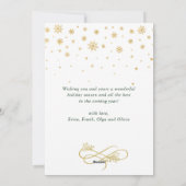 Joyful Gold Lijst Moderne Script 3 FOTO Greep Feestdagenkaart (Achterkant)