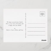 Joyful Gold Script Folie vakantie Briefkaart (Achterkant)